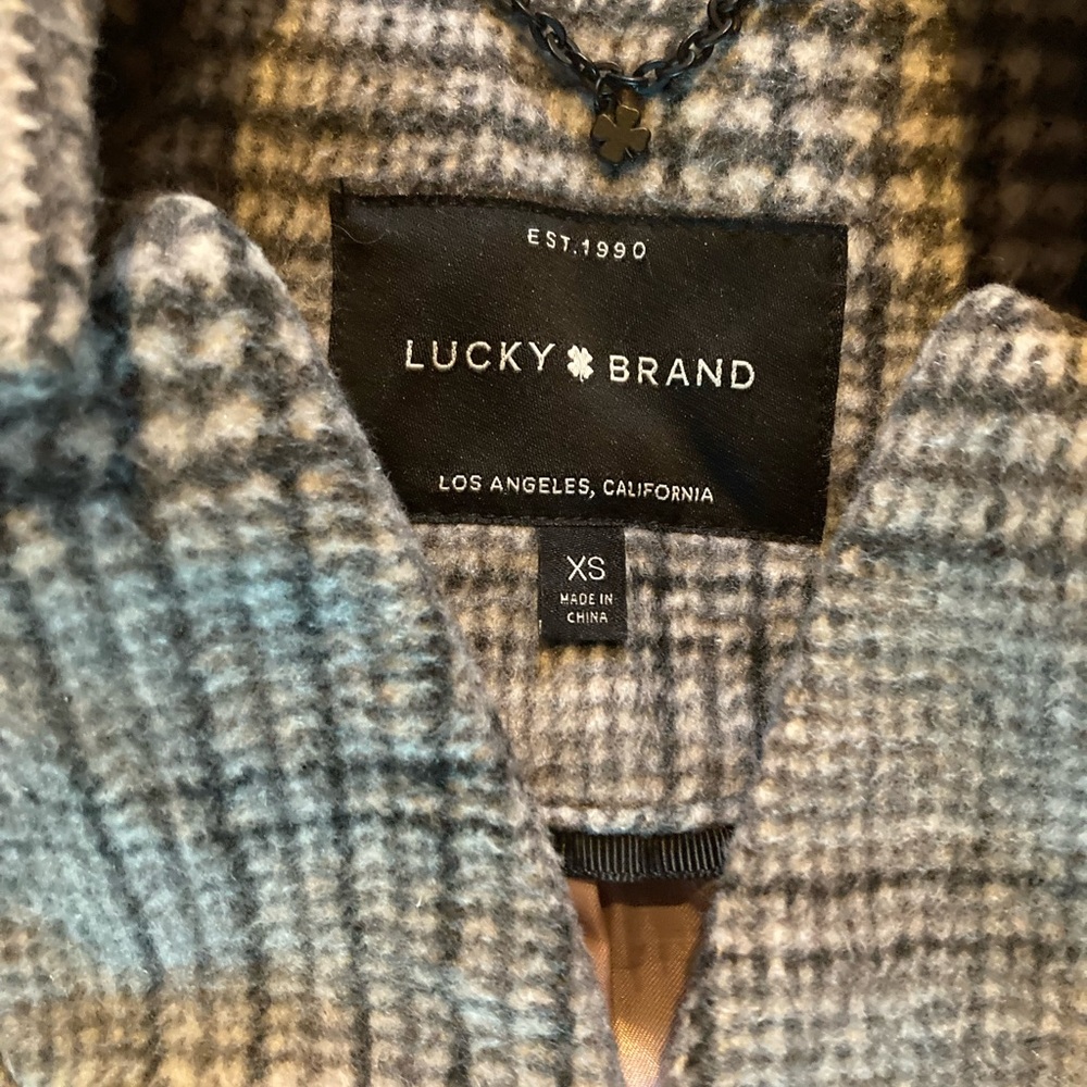 EUC LUCKY BRAND WOOL TOPCOAT XS - Picture 2 of 2